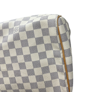Damier Azur Speedy 35 White GHW