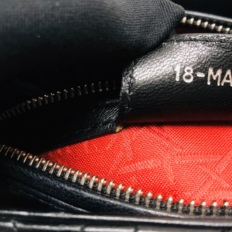Classic Lambskin Cannage Medium Lady Dior Black Leather Bag