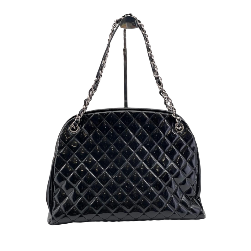 Chanel Large Just Mademoiselle Patent Black SHW