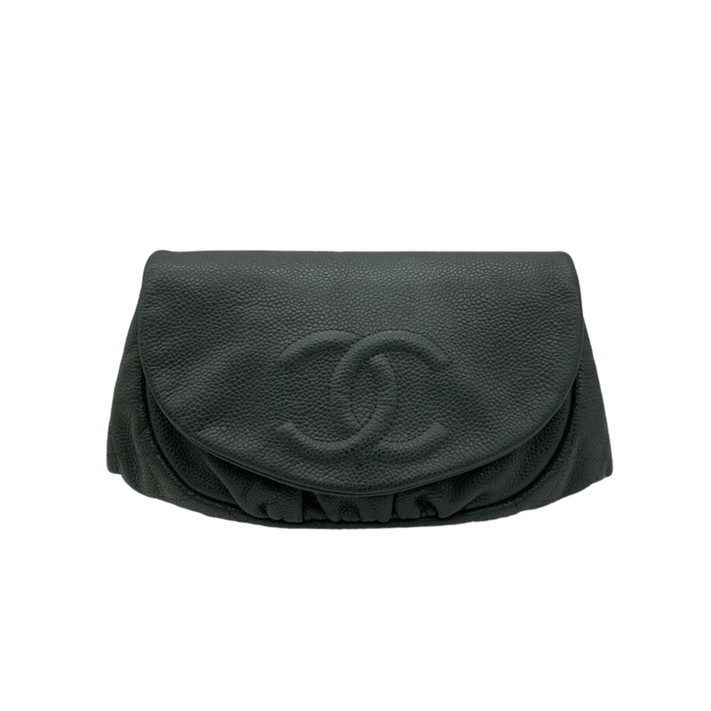 Half Moon Flap Caviar Grey SHW