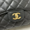 Single Flap Classic Jumbo Caviar Black LGHW