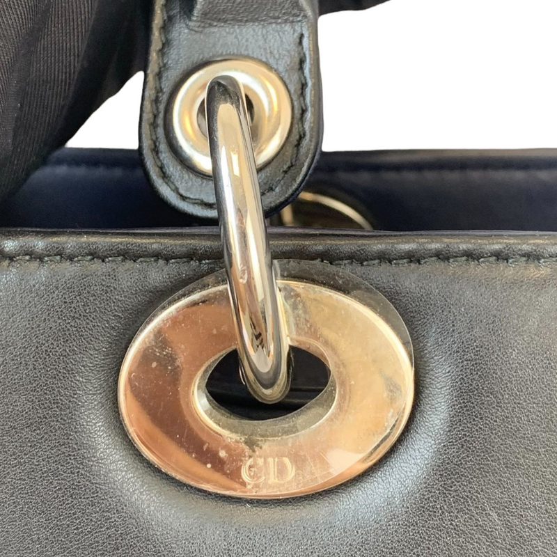 Medium Lady Dior Embroidered Black GHW