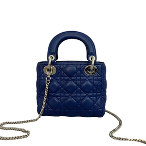 Mini Lady Dior Lambskin Blue SHW