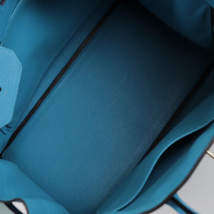 Birkin 35 Turquoise Clemence PHW