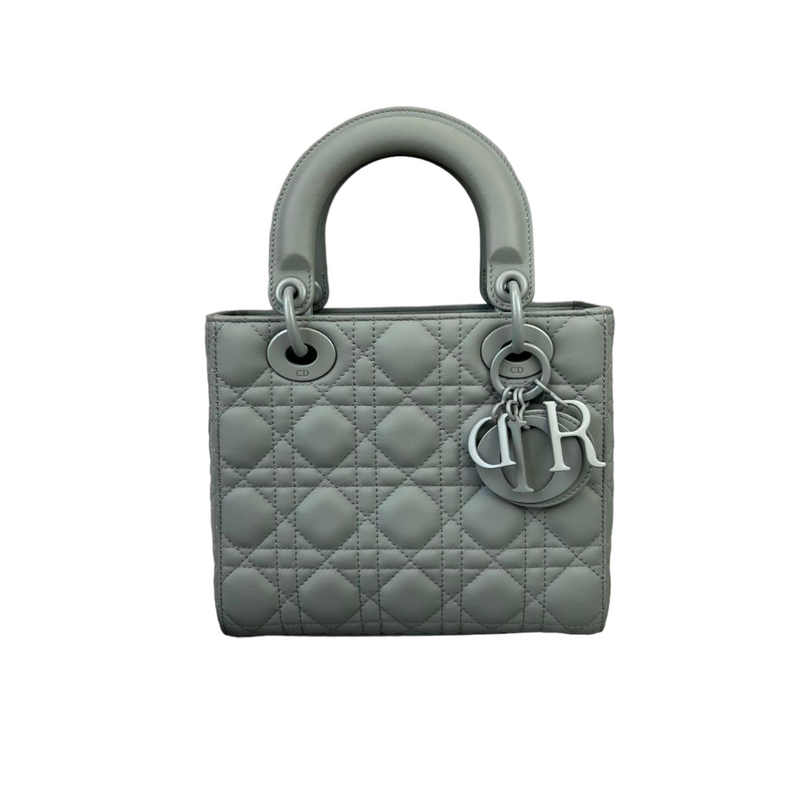 Cannage Lambskin Small Lady Dior Small Grey