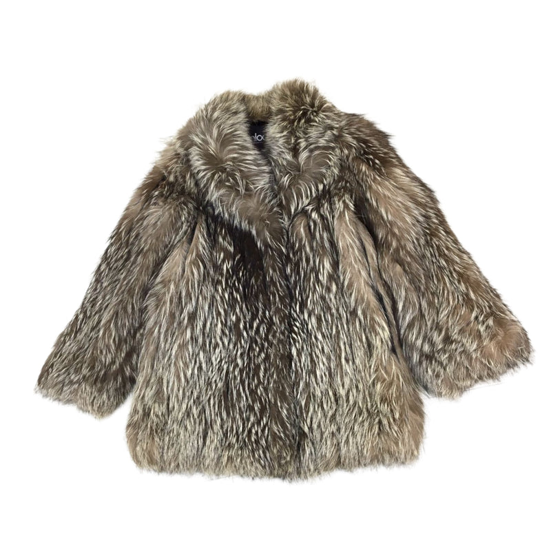 Fox Fur Coat in Brown M