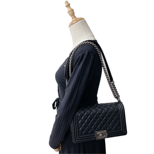 Boy Old Medium Calfskin Black RHW