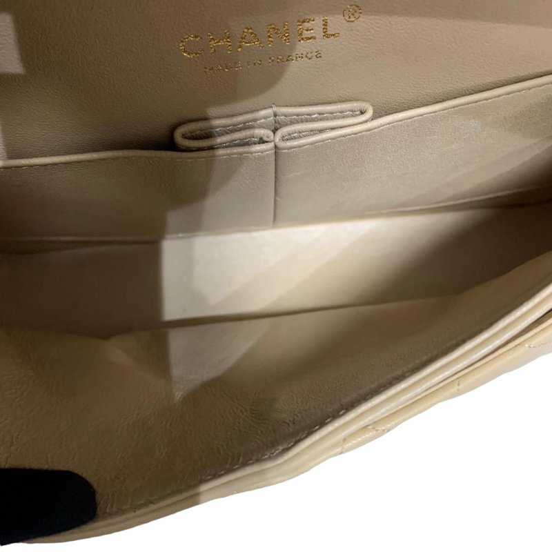 Classic Flap Medium Lambskin Beige GHW