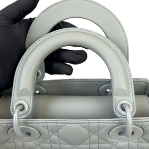 Cannage Lambskin Small Lady Dior Small Grey