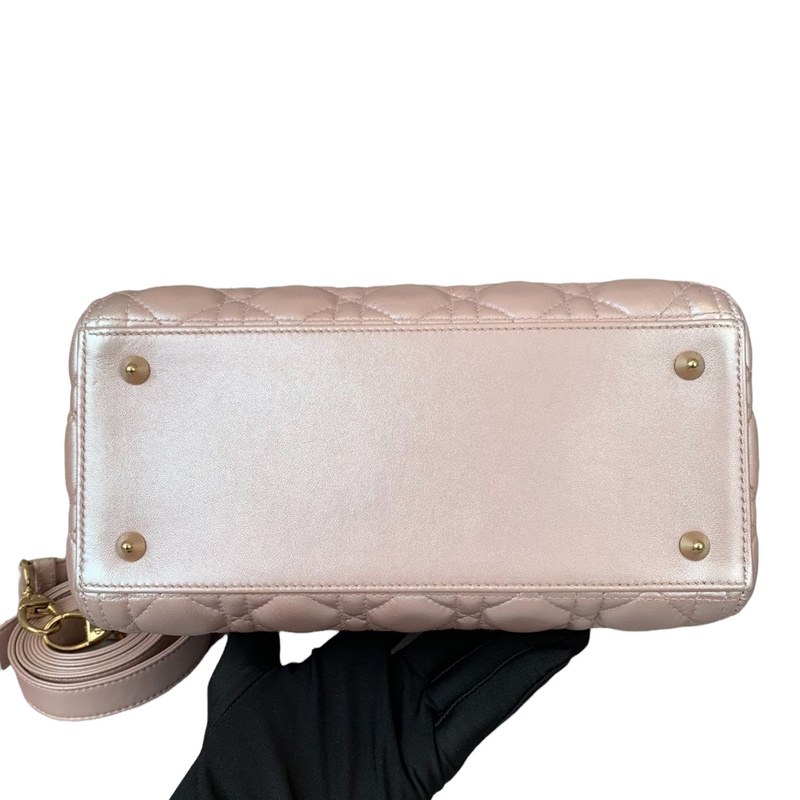 Lady Dior Medium Lambskin Light Pink GHW