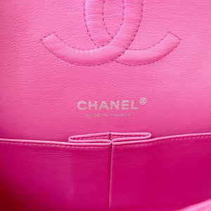 Classic Double Flap Matte Caviar Medium Pink SHW