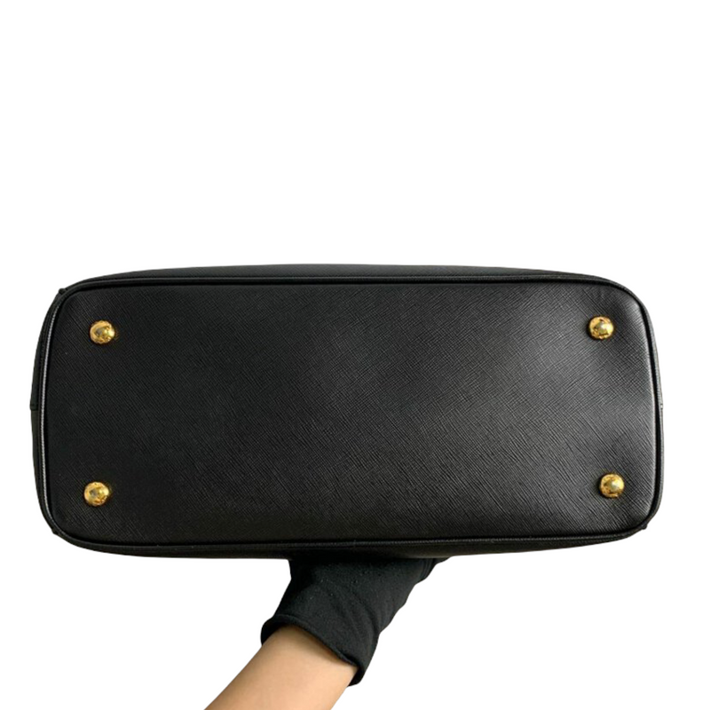 Galleria Handbag Large Saffiano Leather Black GHW