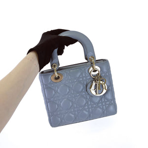 My Lady Dior Lambskin Small Blue GHW