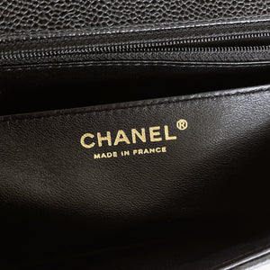 Single Flap Jumbo Black Caviar GHW