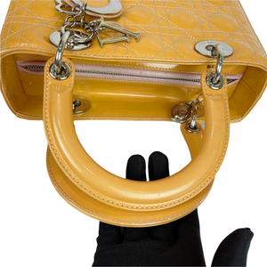 Lady Dior Medium Patent Leather Orange SHW