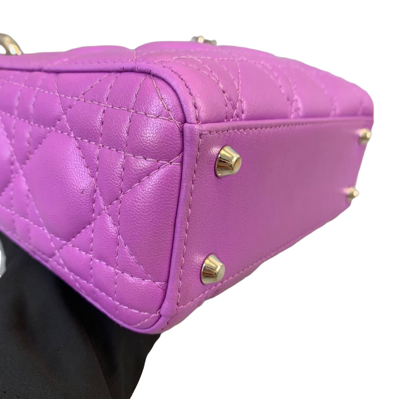 Lady Dior Mini Lambskin Purple SHW