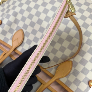 Damier Azur Neverfull MM White GHW