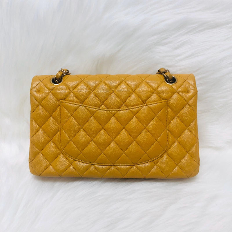 Yellow Quilted Lambskin Classic Zippy Wallet