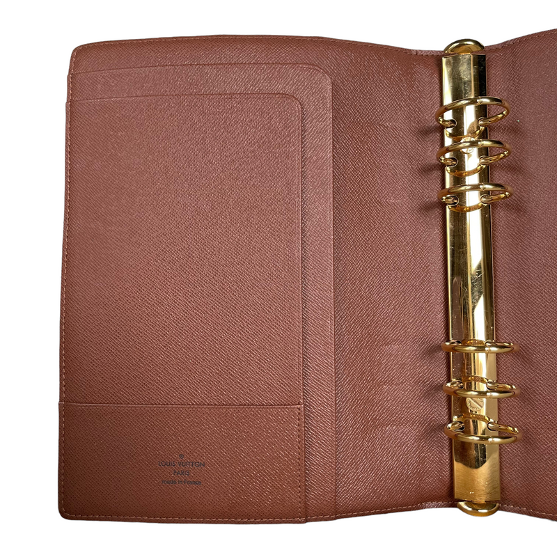Authentic Louis Vuitton Monogram Agenda GM 4 Ring Notebook Binder