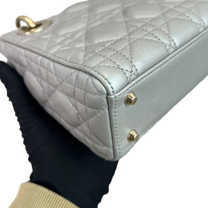 Mini Lady Dior Pearl Grey GHW