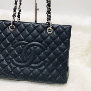 Chanel Black Caviar GST in Black with SHW