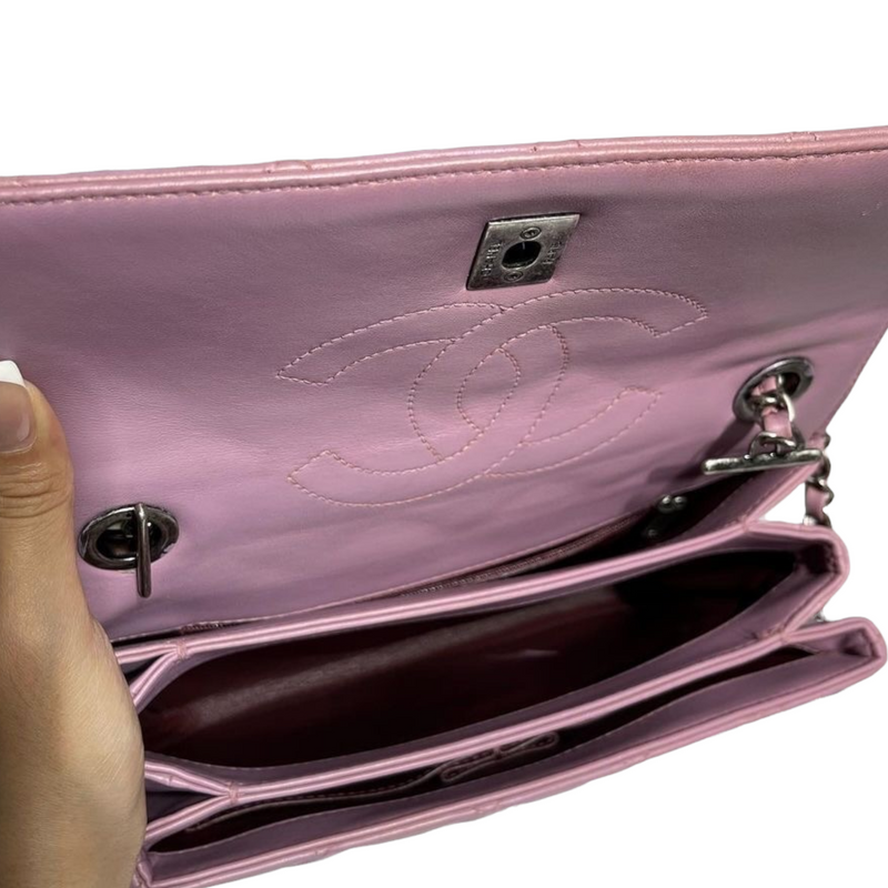 Small Trendy CC Flap Lambskin Light Purple RHW