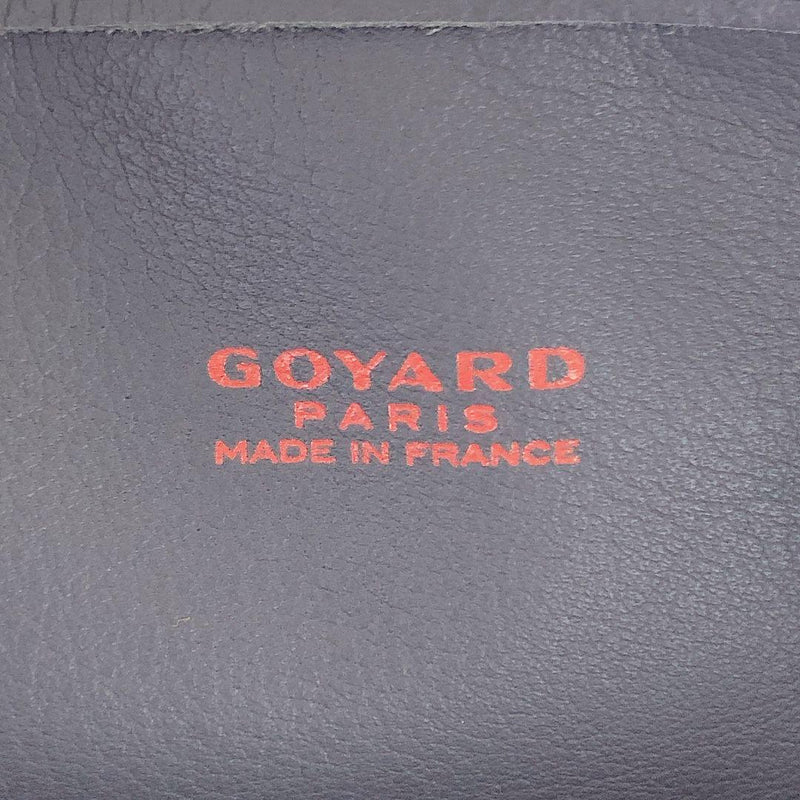 Goyard Grey Chevroches Calfskin And Goyardine Canvas Embroidered