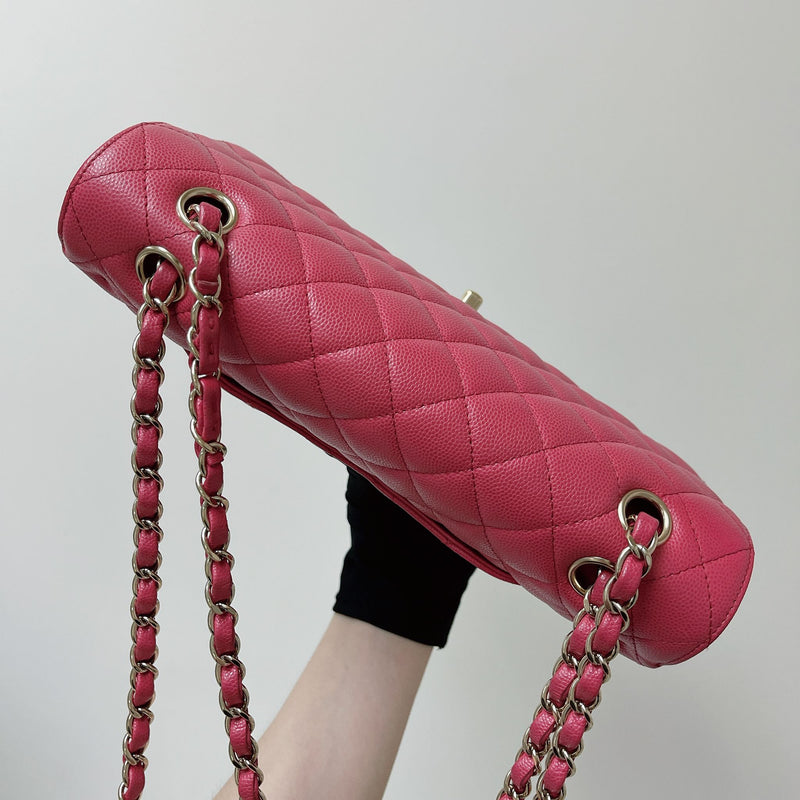 Chanel Classic Jumbo Double Flap Bag in Shiny Fuchsia Alligator