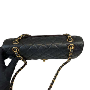 Medium Classic Flap Caviar Black GHW