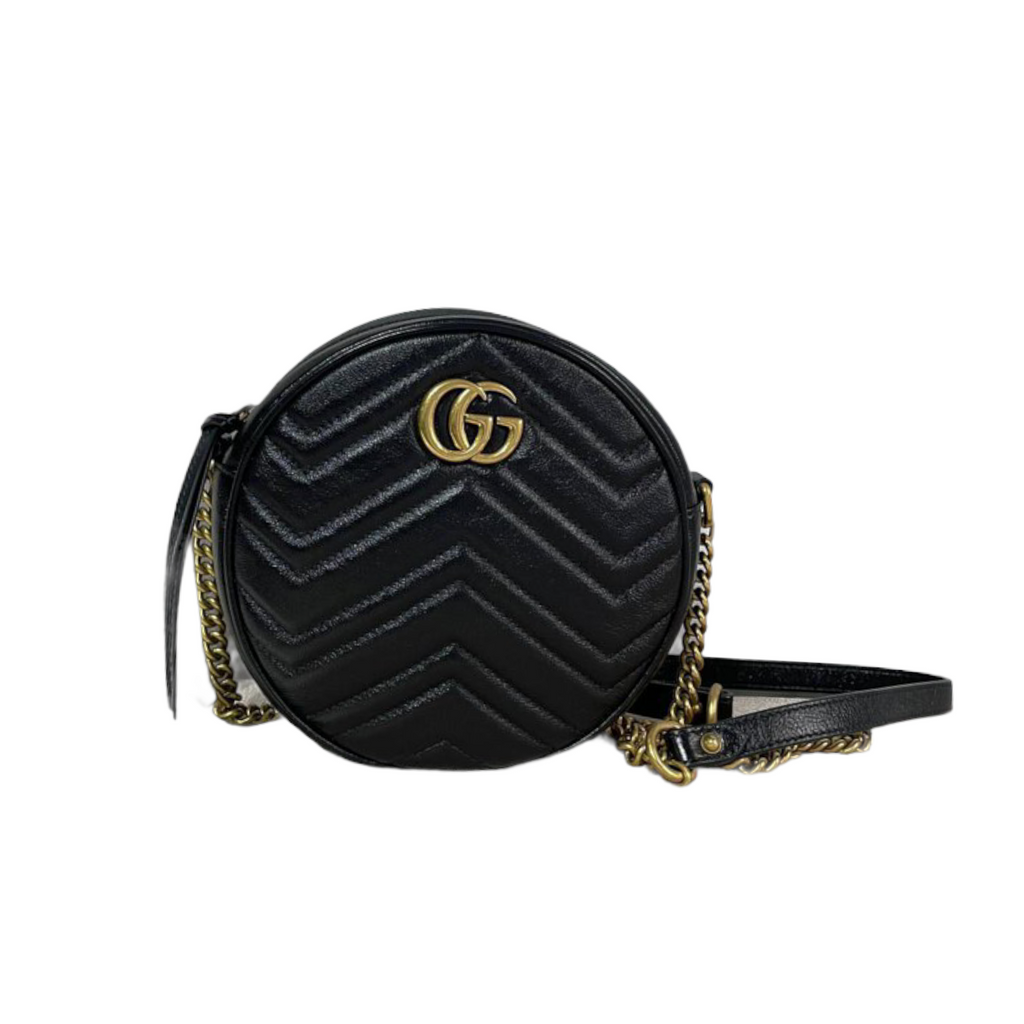 Marmont Mini Round Bag Black GHW