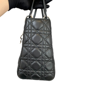 Lambskin Medium Lady Dior Black SHW