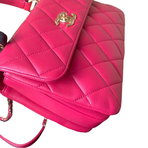 Small Trendy CC Flap Lambskin Pink GHW