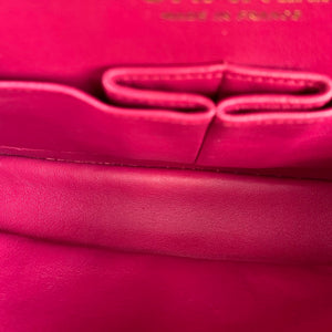 Classic Chevron Double Flap Medium Lambskin Pink GHW