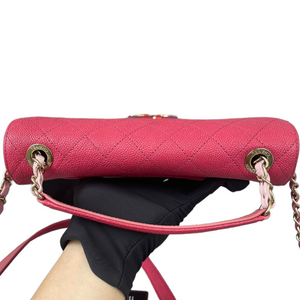 Coco Cuba CC Flap Caviar Red GHW