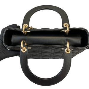 Lady Dior Lambskin Medium Black GHW