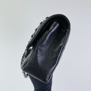 Classic Double Flap Medium Caviar Black SHW