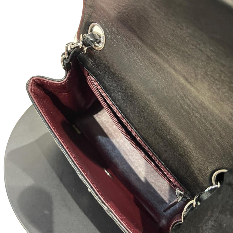 Classic Flap Square Mini Lambskin Black SHW