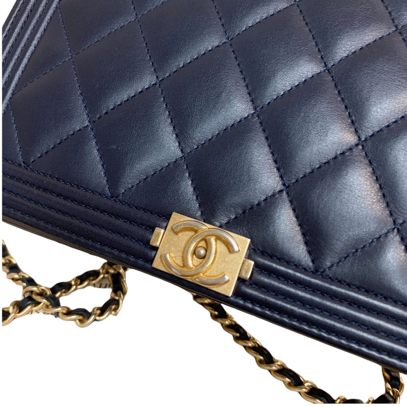 Boy Lambskin WOC Blue SHW