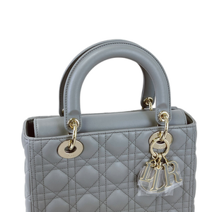 Lady Dior Medium Grey Enamel LGHW