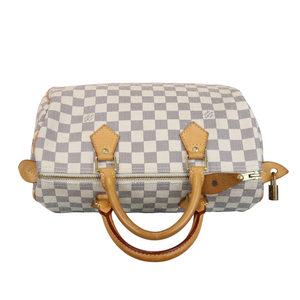 Speedy 30 Damier Azur Canvas GHW