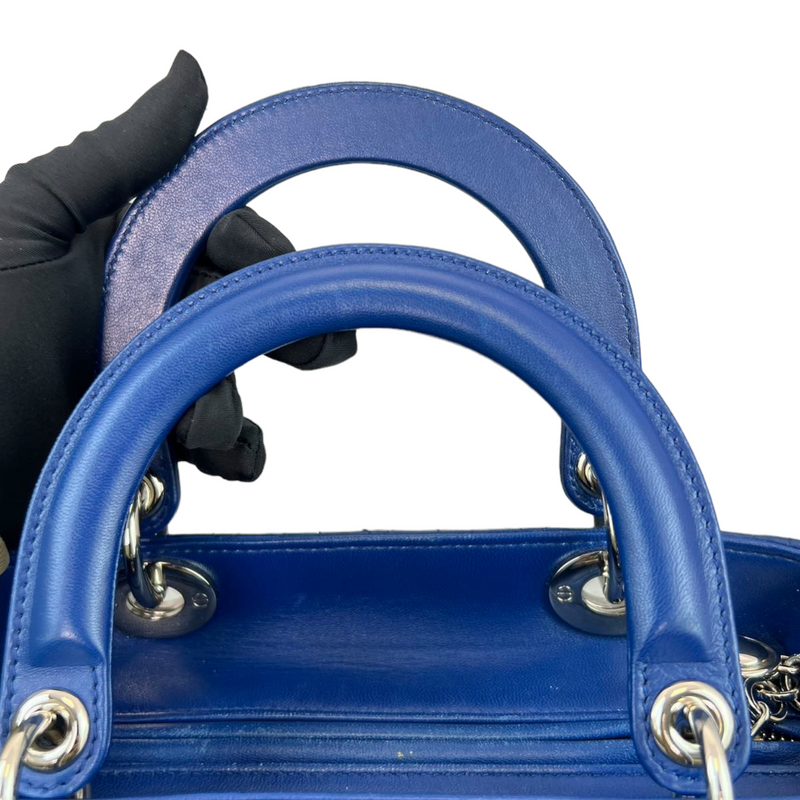Lady Dior Medium Blue Lambskin SHW