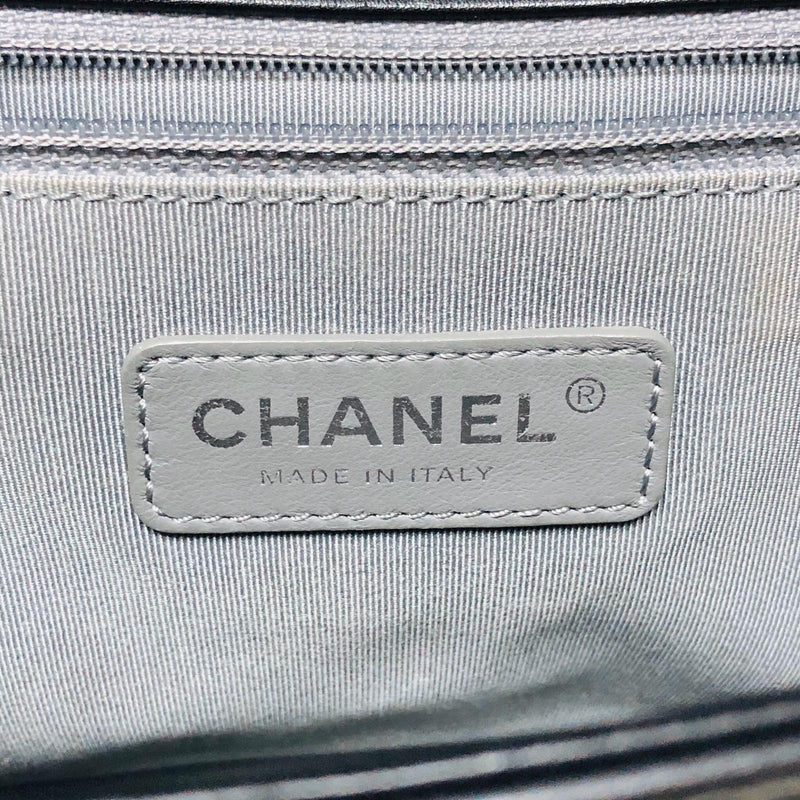 Le Boy Chevron Calfskin Flap Bag with Shiny Silver Hardware New Medium