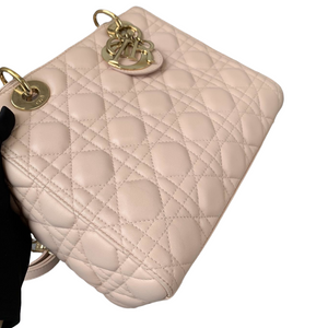 Cannage Lady Dior Medium Lambskin Light Pink GHW