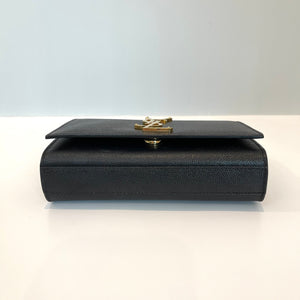 Kate Grain de Poudre Calfskin Small Black GHW