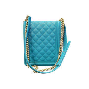 Vertical North South Boy Caviar in Blue GHW