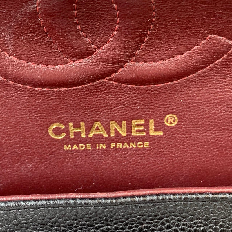 Medium Classic Flap Caviar Black GHW