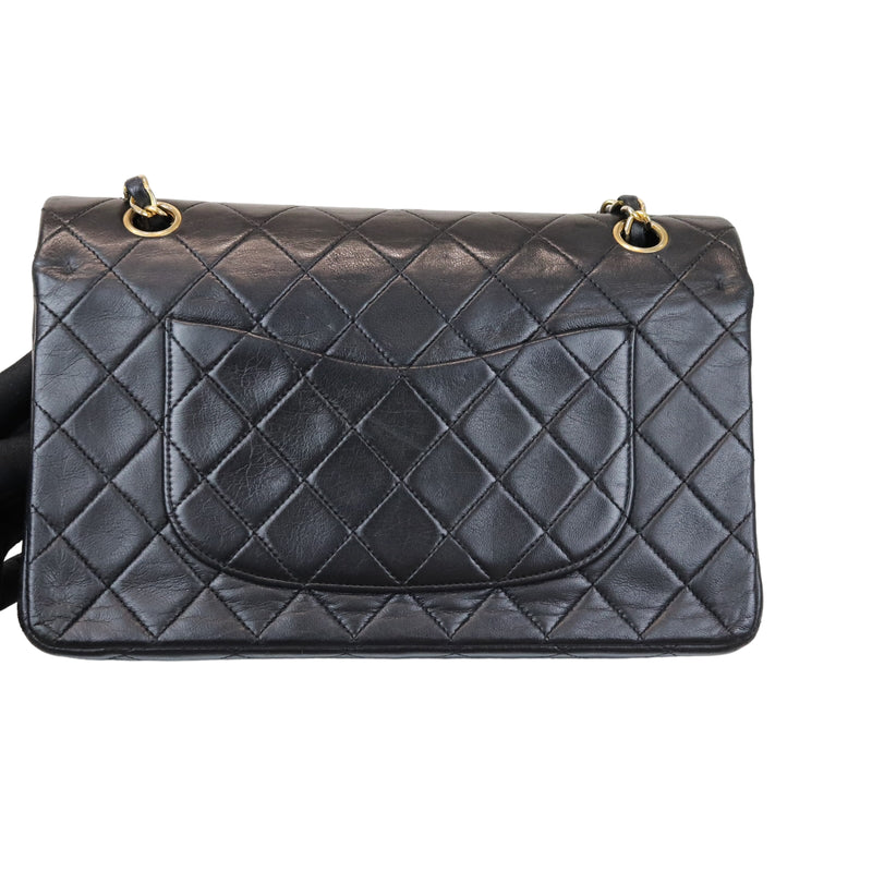 Classic Double Flap Medium Vintage Black GHW