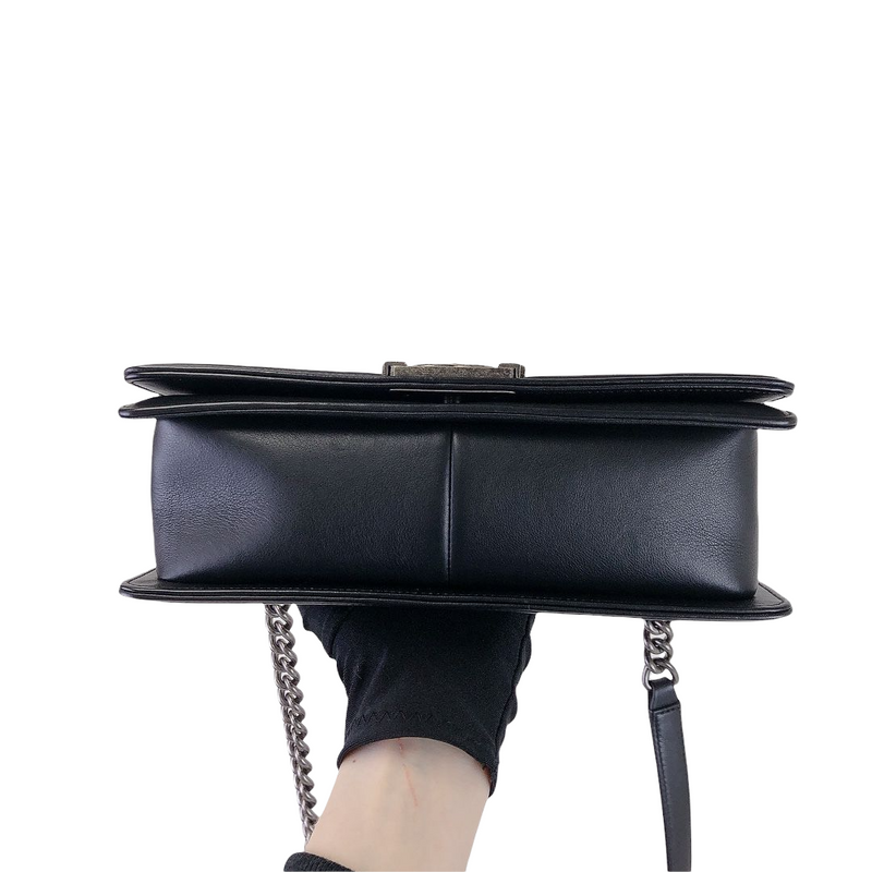 Boy Old Medium Calfskin Black RHW