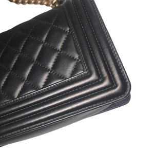 Small Boy Lambskin Black GHW