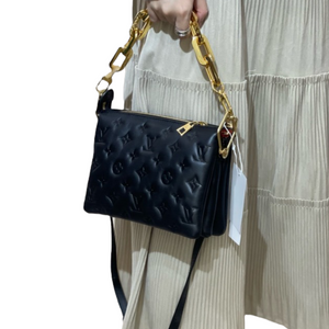 Coussin PM Lambskin Embossed Black GHW